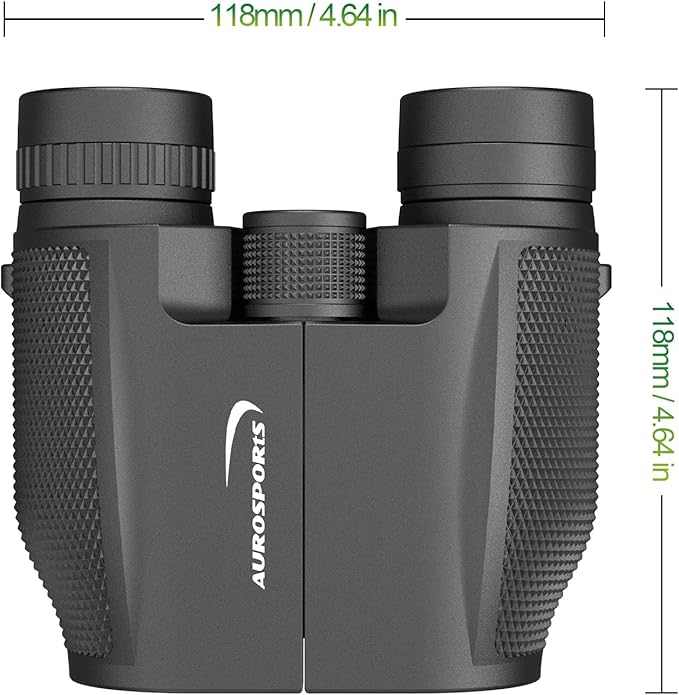 12x32 Compact Binoculars for Adults Kids - Aurosports Small Binoculars for Birdwatching - High Power Easy Focus Lightweight Binocular for Traveling Hunting Cruise Ship Hiking-CubbioJoy