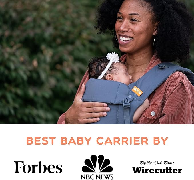 Beco Gemini Baby Carrier from Newborn to Toddler - Certified Ergonomic Newborn Baby Carrier for Infants and Children of 7-35 lbs - M Shape, Adjustable Seat, 100% Organic Cotton (Metro Black)-CubbioJoy
