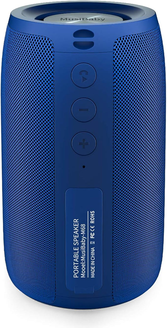 Bluetooth Speaker,MusiBaby Wireless,Waterproof,Outdoor,Portable Speaker,Dual Pairing,Loud Stereo,Booming Bass,24H Playtime Wireless Speakers for Home,iPhone,Party,Gifts(Blue)-CubbioJoy