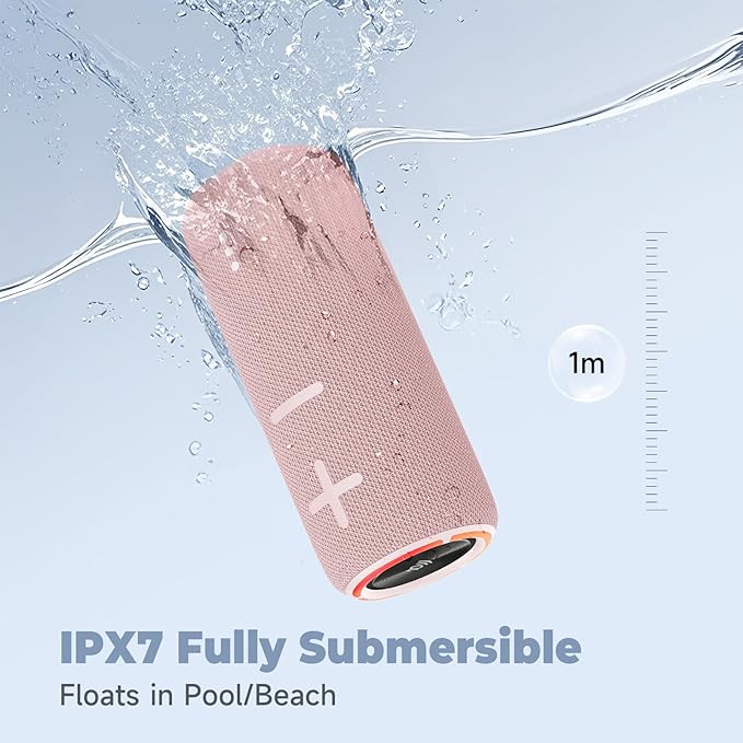 Bluetooth Speaker,30W Portable Wireless Speaker with TWS,IPX7 Waterproof, 8H Playtime, LED Lights,for Pool/Beach/Shower, Blue Gifts, Electronic Gifts-CubbioJoy