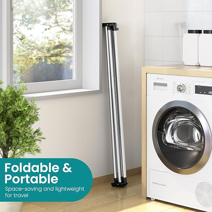 APEXCHASER Foldable Clothes Drying Rack, 55'' Collapsible Laundry Clothes Airer Width Heavy Duty Hanger for Sweaters Baby Clothes Towels Portable Indoor Outdoor for Home Travel-CubbioJoy