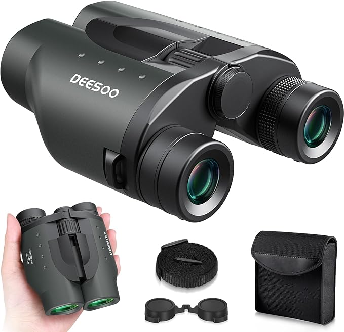 25x32 Binoculars for Adults Kids Compact - DEESOO High Powered Bird Watching Binoculars Lightweight with Small Size for Hunting Traveling Sports Hiking-CubbioJoy