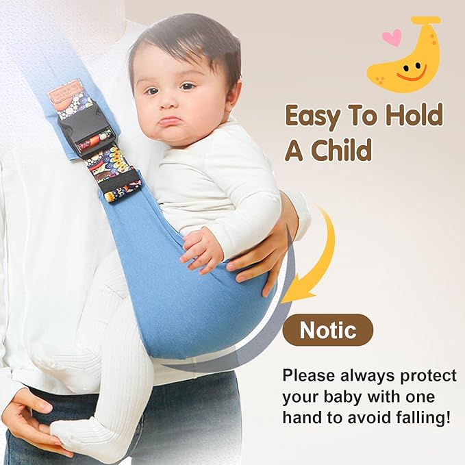 Baby Sling Carrier,Toddler Carrier, 2025 New Baby Sling,Portable and Lightweight Sling,Non-Slip Hip Seat Carrying 10-30lbs(Blacksail)-CubbioJoy