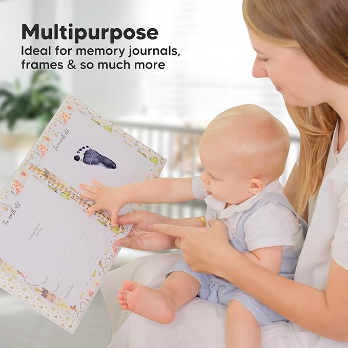 4-Pack Inkless Baby Hand and Footprint Kit - Mess Free Ink Pad for Newborn Keepsake, Dog Nose & Paw Print Kit, Clean Touch Ink Pad for Baby Hand & Footprints, Ideal New Mom Gifts (Twilight, L)-CubbioJoy