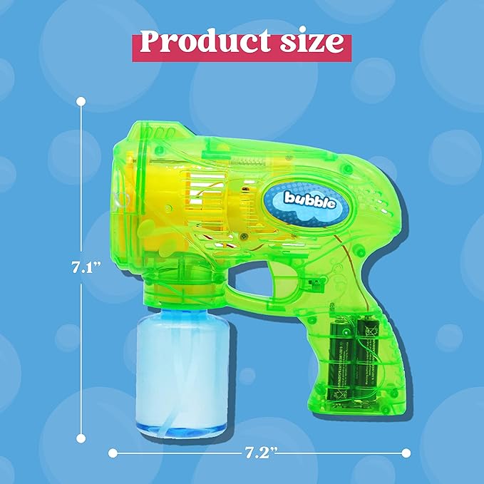 JOYIN 3 Packs Bubble Guns with 3 Solutions, Automatic Bubble Maker Blower Machine for Kids, Party Favors, Summer Toy, Birthday, Outdoor & Indoor Activity, Easter-CubbioJoy