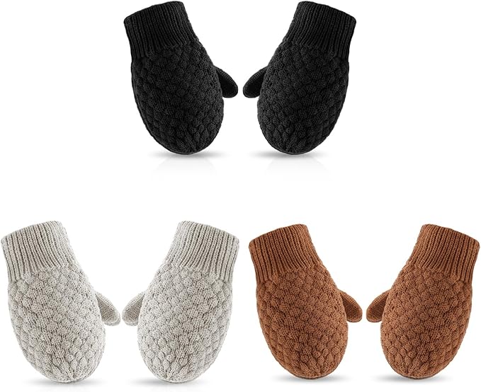 Baby Knit Mittens Toddler Boys Girls Gloves Winter Infant Newborn No Scratch Mitten 0-3 Years-CubbioJoy