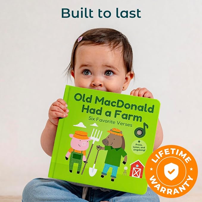 Cali's Books Old Macdonald Had a Farm | Interactive Books for 1 Year Old, Books for 2 Year Olds with Buttons on Every Page | Fun Farm Toy Book for Baby and Toddlers | Great Gift for Kids-CubbioJoy