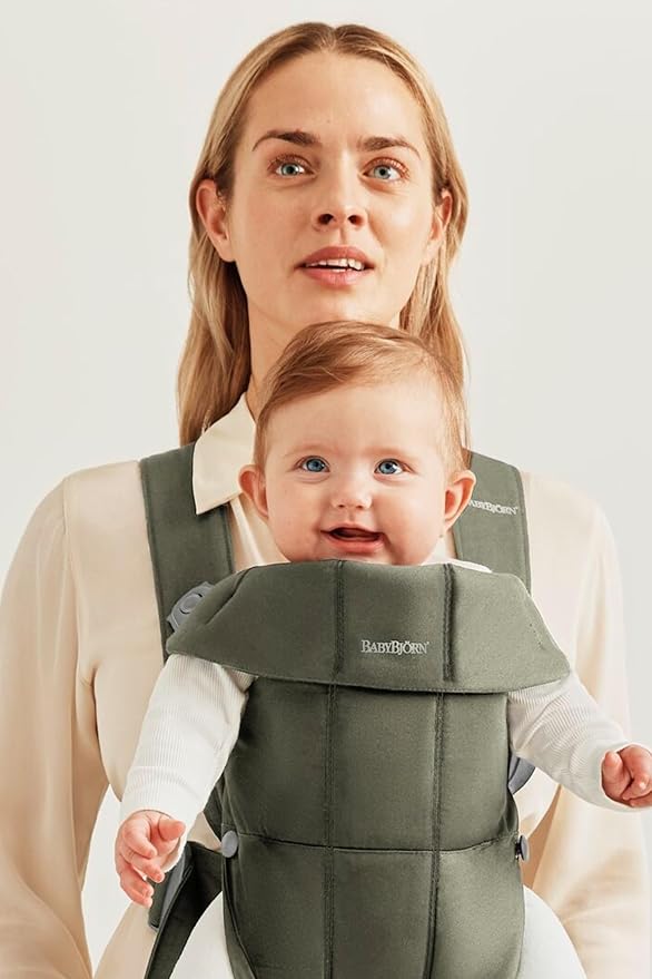BabyBjörn Baby Carrier Mini, Woven, Dark Green-CubbioJoy