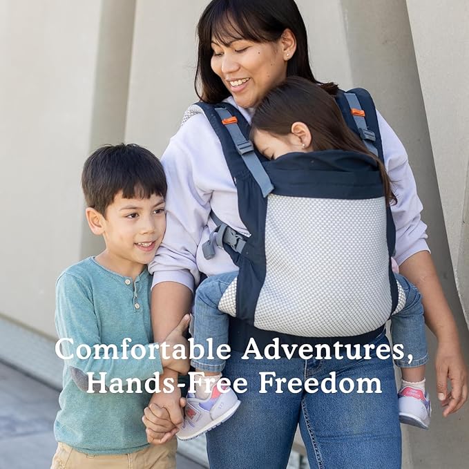 Beco Toddler Carrier - Breathable 3D Mesh Front-Carry & Backpack Style Carrier with Tall Supportive Back and Ergonomic Extra-Wide Seat for Children from 18months (20-60 lbs) - Navy-CubbioJoy