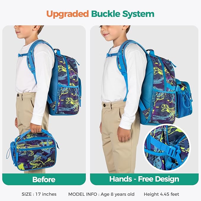 Choco Mocha Gamer Backpack for Boys, Elementary School Backpack for Boys Ages 6-8 Kids Kindergarten Backpack Bookbag 17 Inch with Chest Strap, Black-CubbioJoy