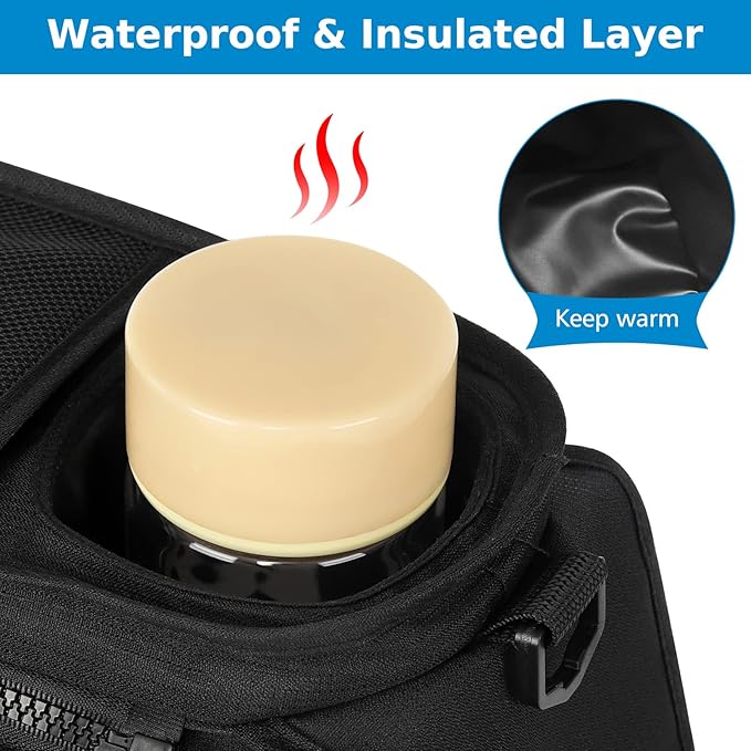 Accmor Universal Stroller Organizer with Insulated Cup Holder Detachable Phone Bag and Shoulder Strap,Stroller Bag Caddy Organizer Fits for Uppababy, Baby Jogger, Britax Strollers-CubbioJoy