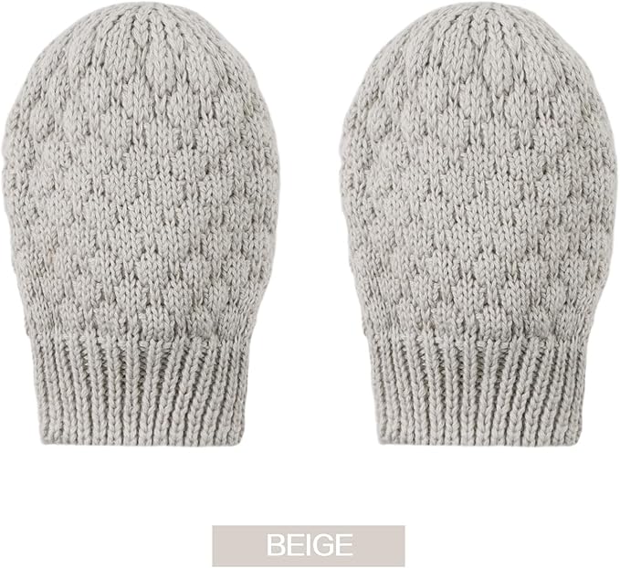 Baby Knit Mittens Toddler Boys Girls Gloves Winter Infant Newborn No Scratch Mitten 0-3 Years-CubbioJoy