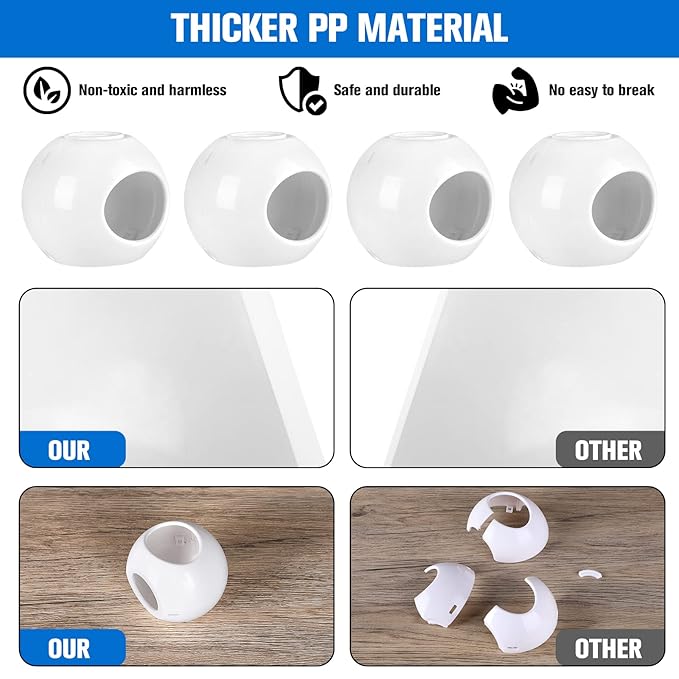 Door Knob Child Proof Universal Size 2.7" Diameter Baby Door Knob Safety Cover for Kids Easy Grip Baby Proof Door Knob Covers Hard for Toddlers to Open Child Safety Door Knob Covers (4 Pack)-CubbioJoy