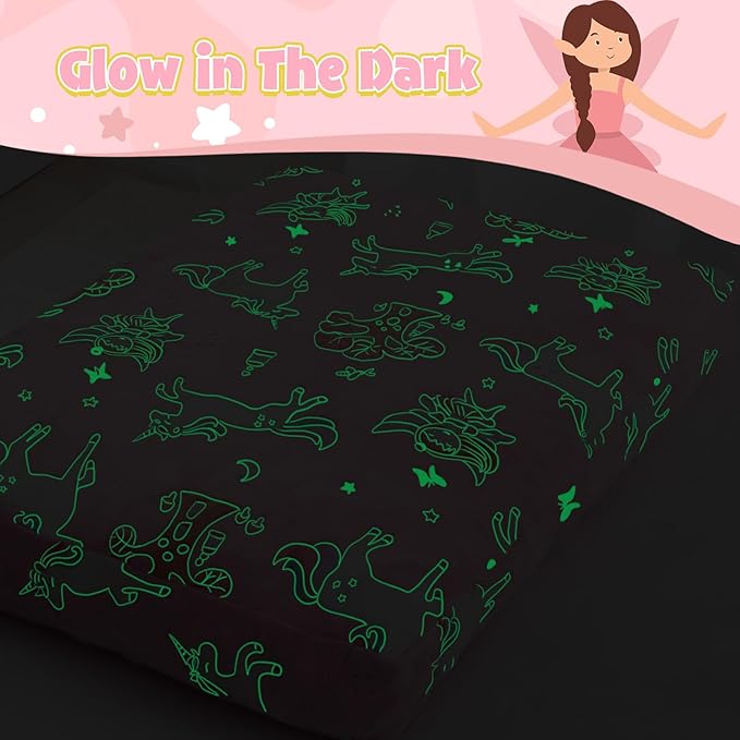 COMAX Kids Bean Bag Chair Turn into Beanbag Bed, Toddler Bean Chair for Girl Boy Sleeping, Lazy Children Bean Bags with Filler, Convertible Child Floor Mattress, Pink Fairy-CubbioJoy