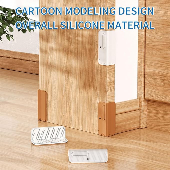 6 Pcs Self Adhesive Silicone Corner Protectors Cute Elephant Pattern Edge Guards Safety Baseboard Corner Blocks Decotive Baby Proofing Corner Cushion for Wall, Furniture & Sharp Corners -White-CubbioJoy