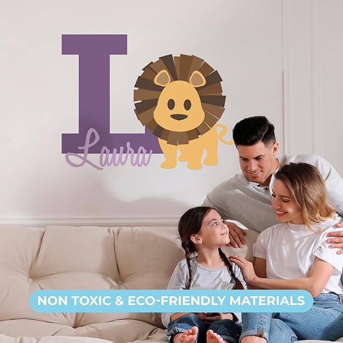 CRYPTONITE Lion King Personalized Name Decal, Multicolor Options, Wall Decor, Vinyl, for Baby & Kids-CubbioJoy