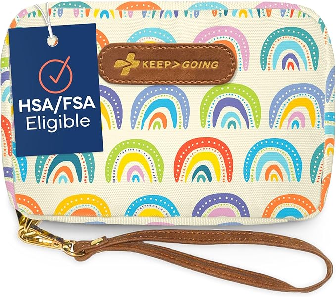 KeepGoing Travel First Aid Kit for Kids – 130 Pc. for Car, Home, Purse, Diaper Bag & Backpack with Latex-Free Bandages - Mini First Aid Kit Travel Size TSA-Approved-CubbioJoy