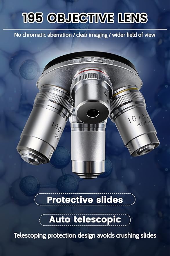 40X-5000X Microscopes trinocular for Kids Students Adults, with Prepared Slides 30p, Microscope Accessories, Compound trinocular Microscope,Microscopes for School Laboratory-CubbioJoy