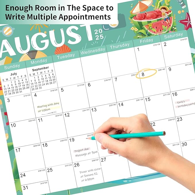2025-2026 Magnetic Fridge Calendar 18 Monthly Magnetic Calendar for Refrigerator 2025-2026 Wall Calendar Planner Runs from July 2025 Until December 2026 Easy Organizing Markers Tearable (Festive)-CubbioJoy
