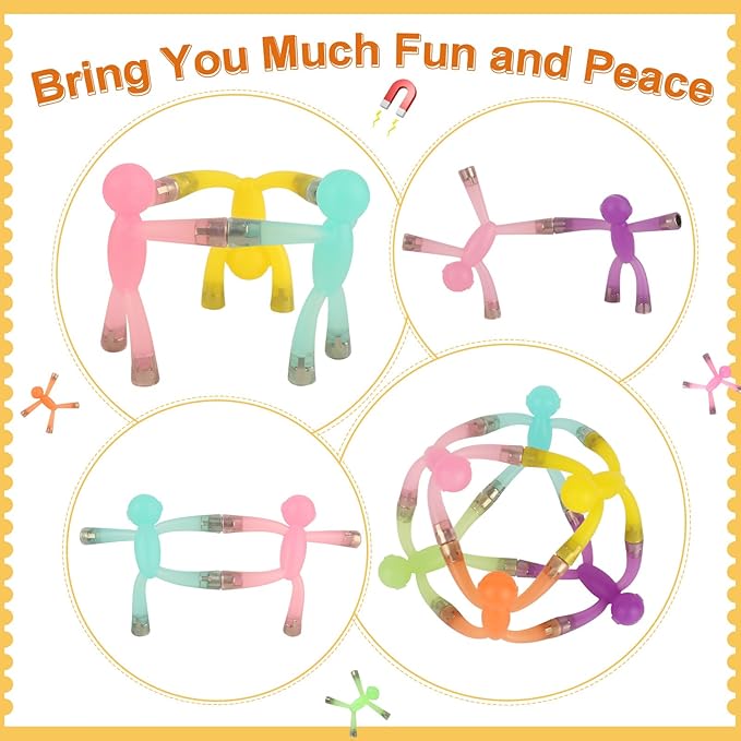 6pcs Magnetic Toys,Magnet Men for Kids,Magnetic People Figures for Kids,Magnetic People for Refrigerator,Fridge Magnets for Adults Kids Gifts, Magnetic Men for Teens Gifts,Kids Sensory Toys-CubbioJoy