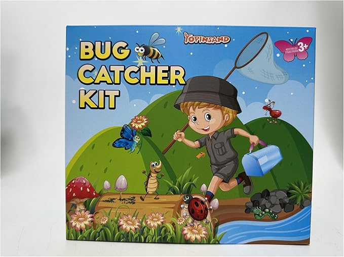 Bug Catcher Kit & Outdoor Explorer Kit for Kids, 10 Pcs Bug Catching Kit with Toy Cage, Backpack, Flashlight, Manifying Glass, Toy Net, Outdoor Exploration Toys Gift for Boys Girls 3-12-CubbioJoy