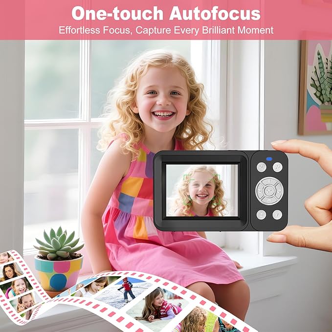 Digital Camera, 4K 64MP, 18X Zoom, Point and Shoot Digital Camera with 64GB TF Card & 2 Batteries, Portable Rechargeable Small Camera for Kids Teens Adult, Black-CubbioJoy