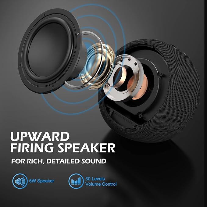 Buffbee Sound Machine & Alarm Clock 2-in-1, 0-100% Clock Face Brightness, Bottom Colored Light, Sleep Timer, Precise 30-Level Volume Control White Noise Machines-CubbioJoy