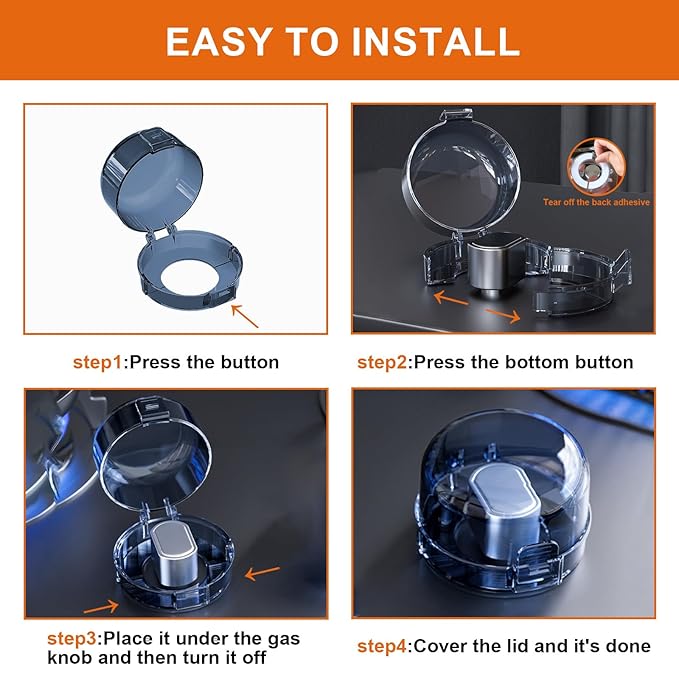 5+1 Packs Stove Knob Safety Covers, Childproof Oven Door Lock, Double-Key Design and Universal Size, Water Resistant Oil Resistant and High Temperature Resistant, for Home Kitchen Kids Pets Childproof-CubbioJoy