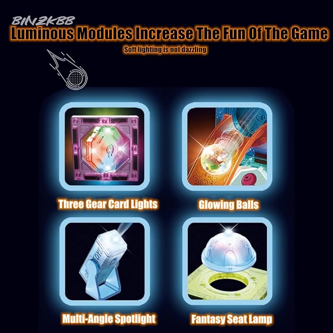 BINZKBB Light Magnetic Tiles Building Blocks for Kids,3D Clear Educational STEM Building Toys,Magnetic Marble Run Blocks Toys for Kids Ages 3 4 5 6 7 8 10+Year Old Boys Girls Creative Gift(110 PCS)-CubbioJoy