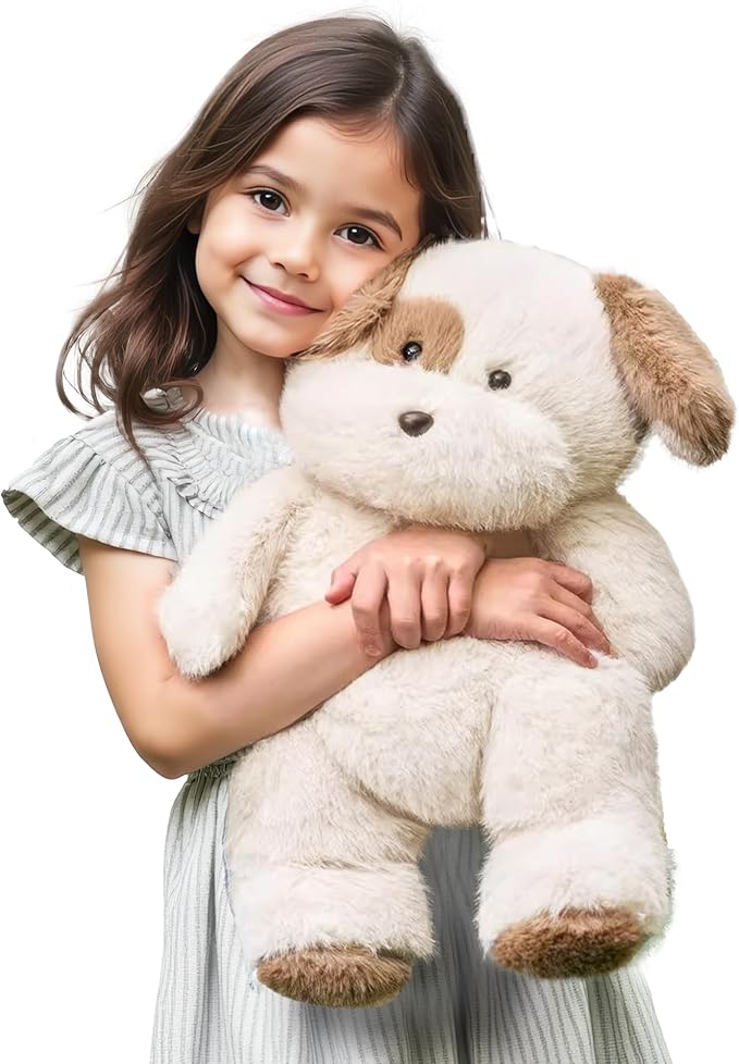 iPlay, iLearn Dog Stuffed Animal, Soft Plush Baby Toy, Infant 18" Big Cute Fluffy Puppy Toy, Ultra Soft Nursery Bedtime Huggable Birthday Gifts for Toddlers Girls Boys Kids Age 0 and up-CubbioJoy