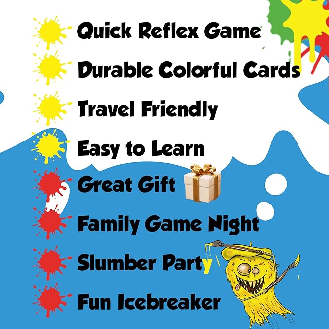 DiDaYo - Fast Paced Family Games, Brain Teaser Card Game for Kids 8-12, Ideal Speed Color Game for Teens and Adults, Fun Slumber Party Games, 2-8 Players, Travel Friendly-CubbioJoy