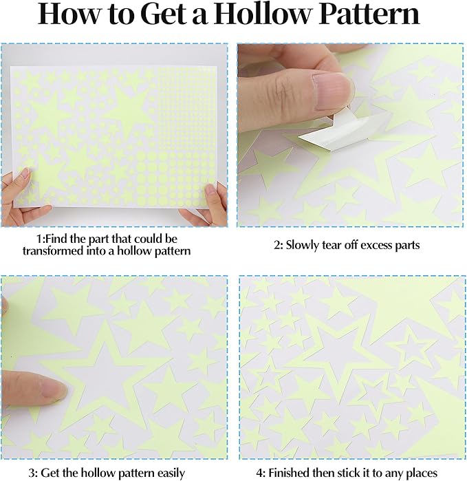 530 Glow in The Dark Stars Ceiling Stars Glow in The Dark Glow Moon and Space Wall Decals Astronaut Universe Galaxy Planet Wall Stickers Glowing Wall Stickers Kid Boys Living Room Decor-CubbioJoy