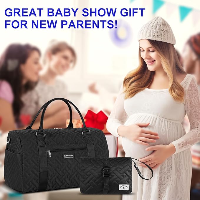 Diaper Bag Tote: Mommy Bag, Baby Bag for Boy and Girl, Mom Hospital Bag, Twins or 2 Kids Diapers Bag-CubbioJoy