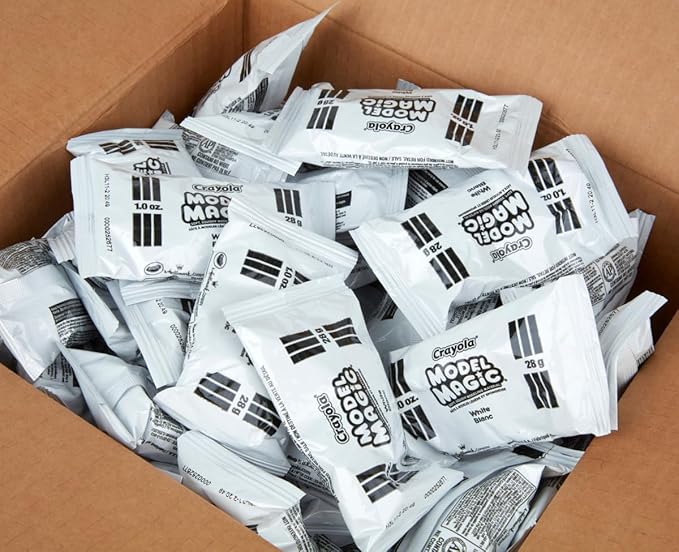 Crayola Model Magic - White (75ct), 1oz Modeling Clay Alternative, Molding Air Dry Clay for Kids, Bulk Art Supplies, Must Have Teacher Classroom Essentials-CubbioJoy