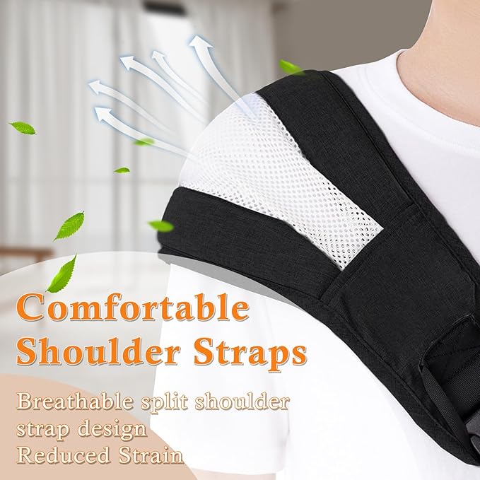 Baby Carrier Newborn to Toddler - Adjustable Sling Carrier for 25-60lbs, Comfortable Hands-Free Carrying (Black)-CubbioJoy