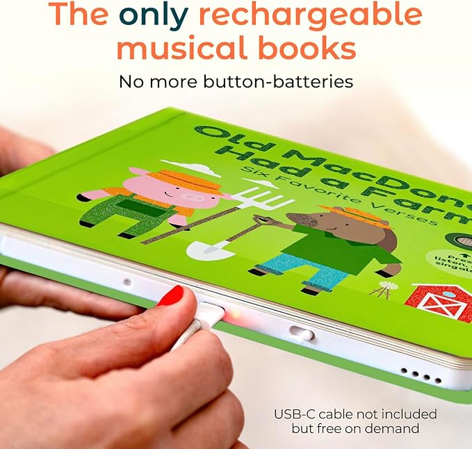 Cali's Books Old Macdonald Had a Farm | Interactive Books for 1 Year Old, Books for 2 Year Olds with Buttons on Every Page | Fun Farm Toy Book for Baby and Toddlers | Great Gift for Kids-CubbioJoy