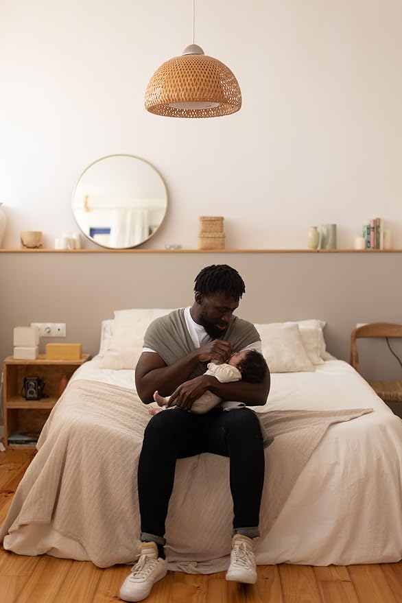 Boba Baby Wrap Carrier – Original Baby Sling Carrier for Newborns (7–35 lbs), Soft, Secure, Hands-Free & Ergonomic, Ideal for Comfortable Bonding, New Parents (Grey)-CubbioJoy