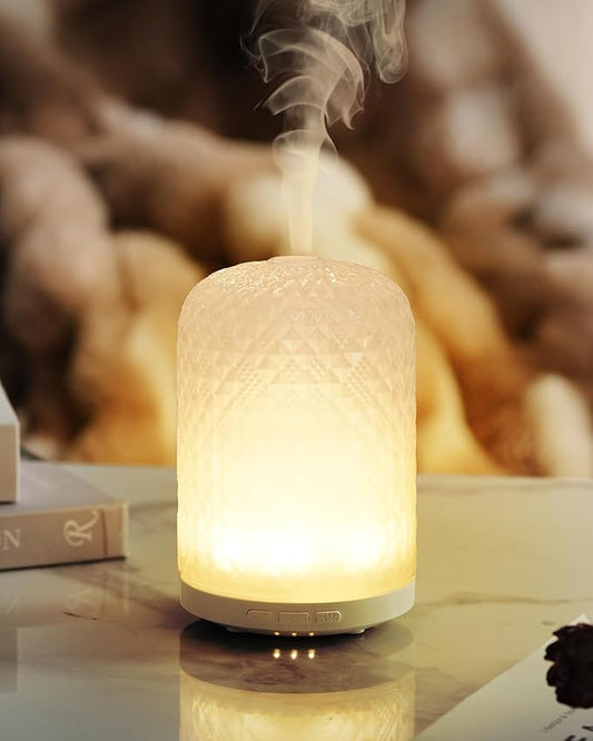 Aromatherapy Diffuser – Ultrasonic Essential Oil Diffuser, Health Night Light, Timer & Auto Shut-Off, BPA-Free, 120ml Diffusers for Home, Office, or Spa-CubbioJoy