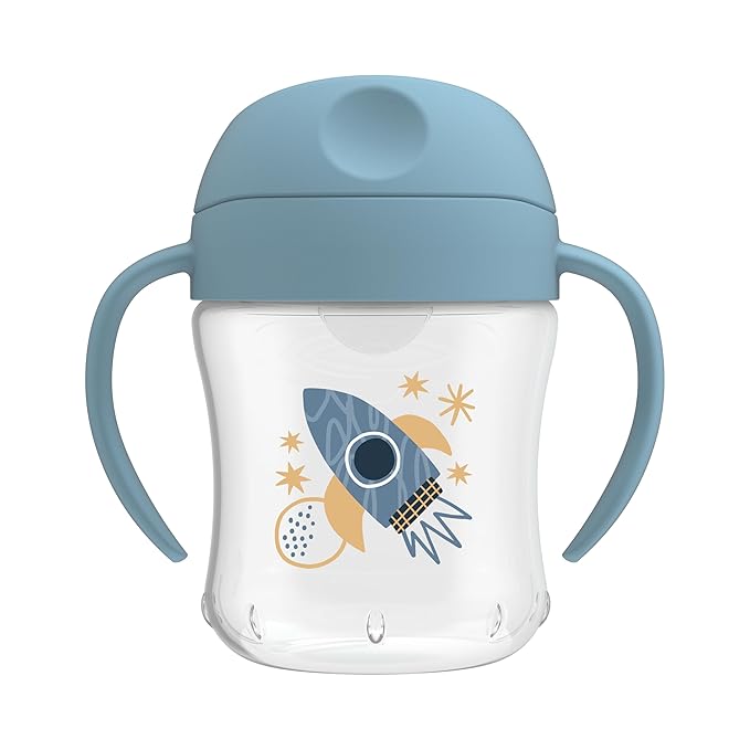 Dr. Brown's Natural Flow Anti-Colic Options+ Special Edition Blue Baby Bottle Gift Set with Soft Sippy Spout Transition Cup, Flexees Teether, Bottle Cleaning Brush and Travel Caps-CubbioJoy