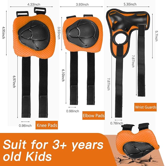 Kids Bike Helmet Set Adjustable Helmet for Ages 3-15 Kids Toddler Boys Girls Youth, Multi-Sport Bicycle Skateboarding Football Rollerskating Scooter Rollerblade Balance Bike Helmets-CubbioJoy