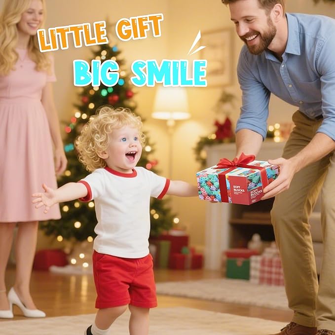 45 Pcs Soft Building Blocks for Toddlers 18M+, BPA - Free Sensory Toys, Montessori STEM DIY Construction Bricks, Safe Teething & Early Learning Toys, Creative Building Set for Baby Kids-CubbioJoy