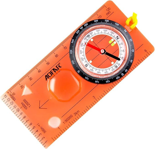 AOFAR Orienteering Compass for Kids, Lightweight and Portable, Survival Compass for Navigation, Backpacking, Camping, Hiking, and Hunting-CubbioJoy