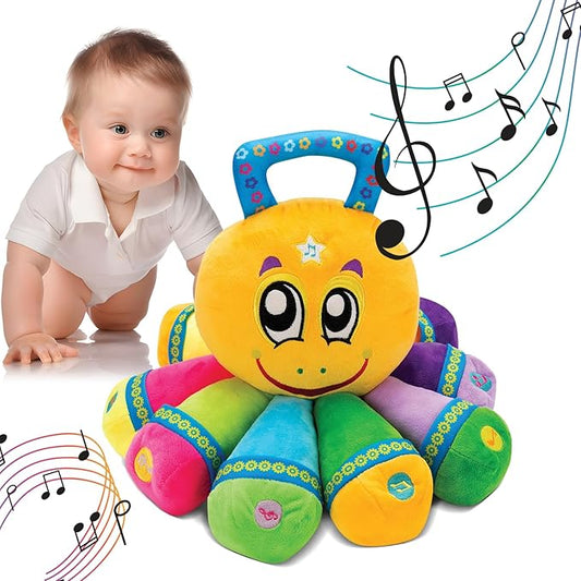 Bundaloo Musical Octopus Plush Toy - Plays Fun Songs and 8 Musical Key Notes | for Children & Toddlers (Octopus)-CubbioJoy