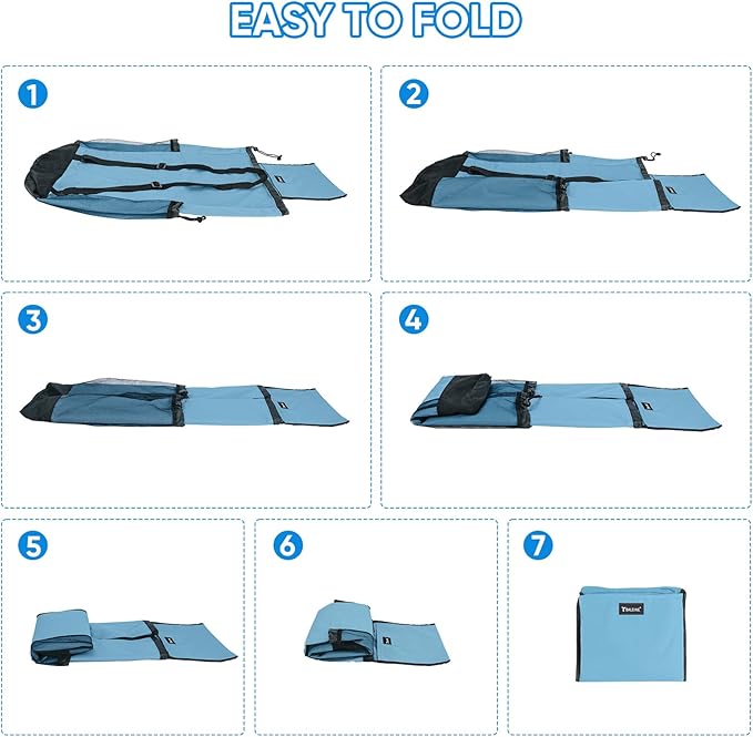 BALEINE 150L Laundry Bag Backpack, 900D Oxford Fabric Large Travel Laundry Bags with Shoulder Straps and 2 Mesh Pockets for College Dorm, Apartment, Laundromat (Blue, 150L)-CubbioJoy