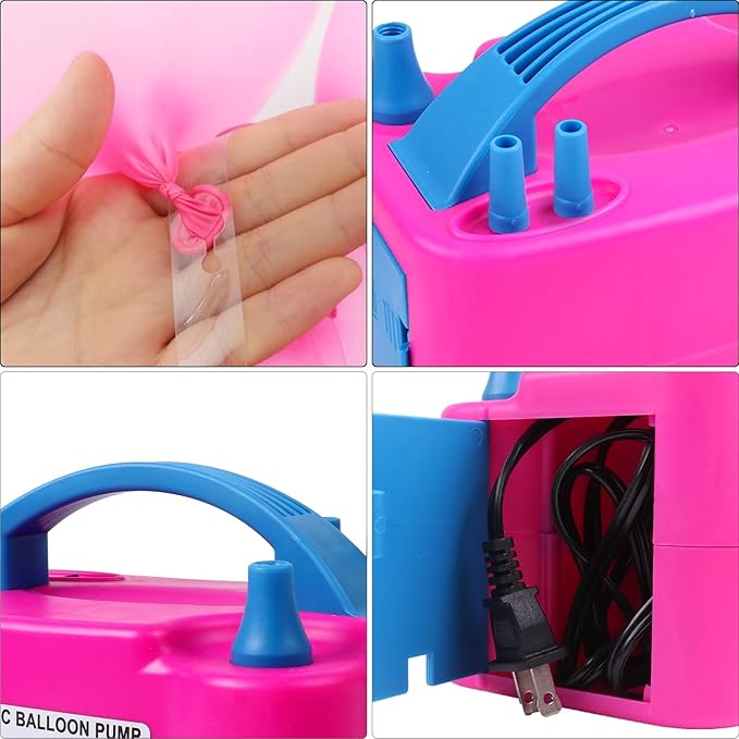 Balloon Pump 600W 110V Electric Balloon Pump Portable Electric Inflator Balloon Air Pump-2 Tying Tools Balloon Blower for Party Decoration-CubbioJoy