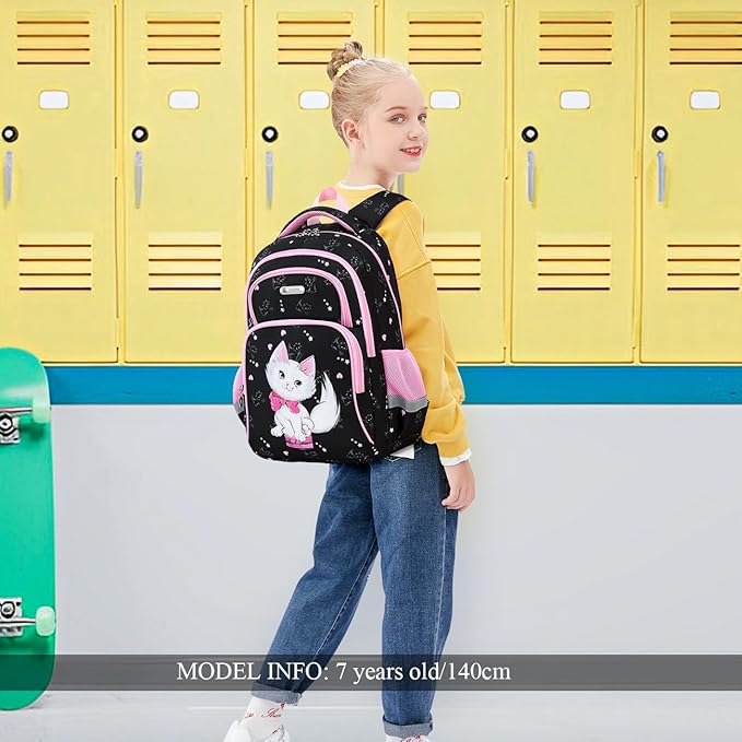Cusangel Backpack for Girls Boys School Bookbags Kindergarten Elementary Lightweight Waterproof Multifunctional Large Capacity for Backpack (16 inch cat Fun Prints)-CubbioJoy