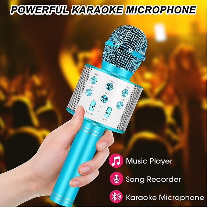 Bluetooth Karaoke Microphone Wireless: Portable Handheld Mic for Kids Adults Singing - Perfect for Christmas Birthday Holiday Party-CubbioJoy