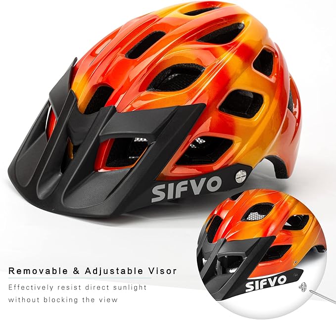 Kids Bike Helmet, SIFVO Kids Helmet 8+ Boys and Girls Bike Helmet with Cool Visor, Bike Helmets for Kids, Youth Bike Helmet Kids Mountain Bike Helmet Lightweight and Sturdy【55-58cm】-CubbioJoy