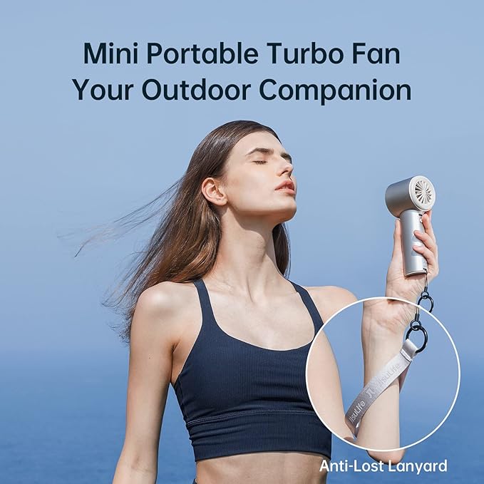JISULIFE Handheld Fan Pro Series - Extreme Cooling Output: 1-100 Speed Scroll Wheel, Metal Body, Digital Display, 1.5H Fast Charge, 5000mAh-Portable Fan for Travel Outdoor, Gifts for Women Men(Brown)-CubbioJoy