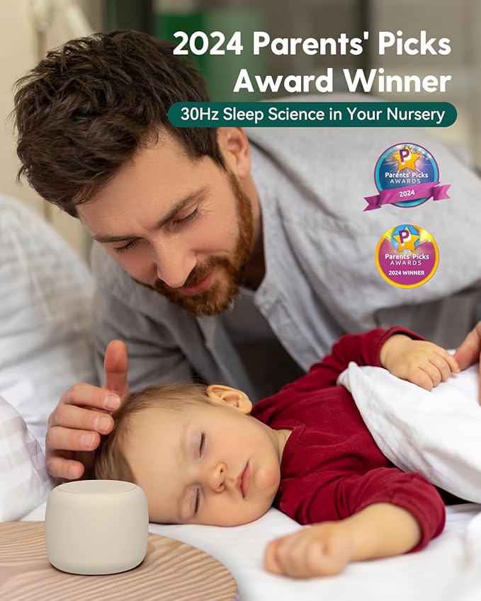 Babelio White Noise Sound Machine for Adults Kids Baby, Travel Sound Machine for Sleep, Mini and Portable, 15 Non-looping Sounds, Timer, Memory Function, Easy to Pocket and Travel, Putty Gray-CubbioJoy